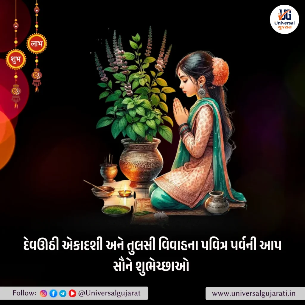 તુલસી વિવાહની હાર્દિક શુભકામનાઓ. @UniversalGujarat (2)