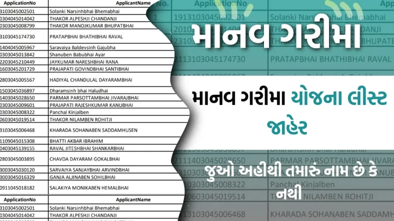 Manav Garima Yojana Beneficiary List 2023 | માનવ ગરિમા યોજના